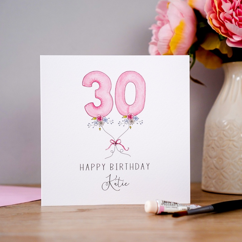 Personalised 30th Birthday Card